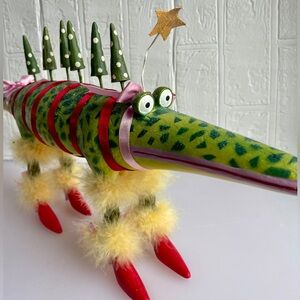 Department 56 RARE Vintage Alligator Figure